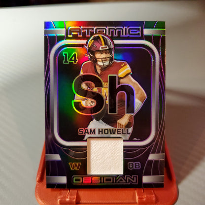 Sam Howell 2023 Panini Obsidian Atomic Materials Card - Limited Edition 52/75