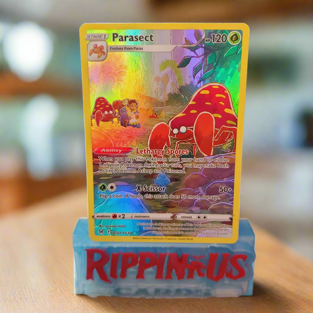 Parasect Pokémon Card - Holo Rare - 120 HP - Lethargy Spores & X-Scissor