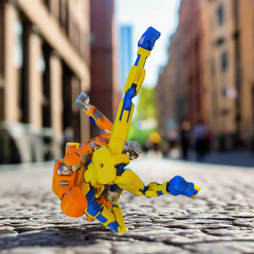 3D Printed Poseable Figurine - Fully Adjustable Articulated Figure Toy | Customizable Colors