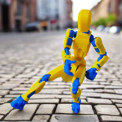 3D Printed Poseable Figurine - Fully Adjustable Articulated Figure Toy | Customizable Colors