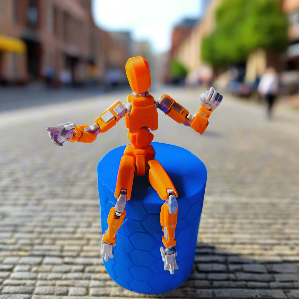 3D Printed Poseable Figurine - Fully Adjustable Articulated Figure Toy | Customizable Colors