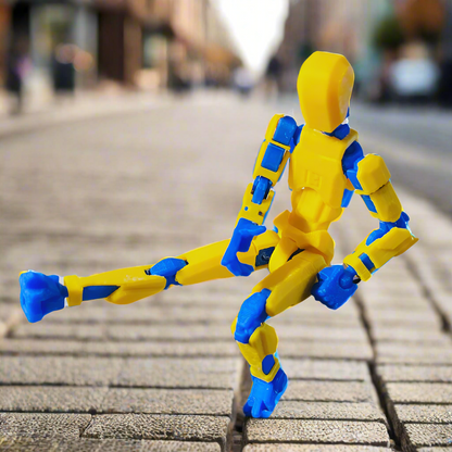 3D Printed Poseable Figurine - Fully Adjustable Articulated Figure Toy | Customizable Colors