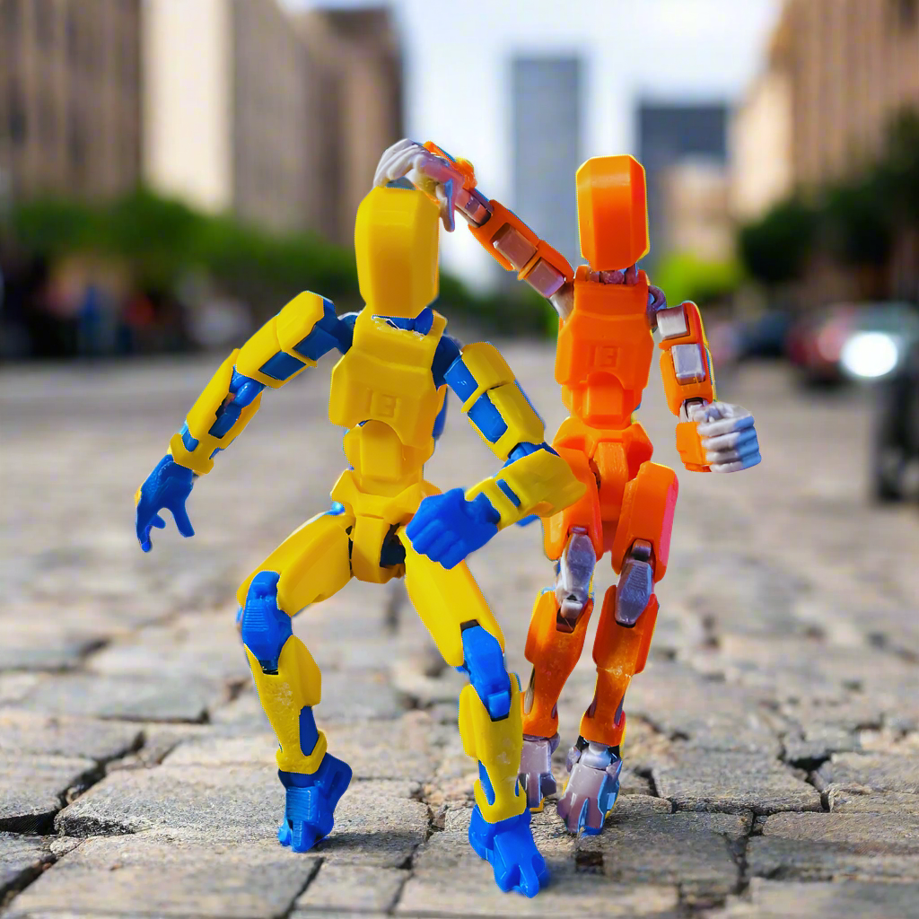 3D Printed Poseable Figurine - Fully Adjustable Articulated Figure Toy | Customizable Colors