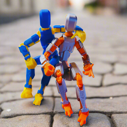 3D Printed Poseable Figurine - Fully Adjustable Articulated Figure Toy | Customizable Colors